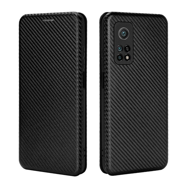 Cover Xiaomi Mi 10T / 10T Pro Flip Cover Kulfiber Med Støttering