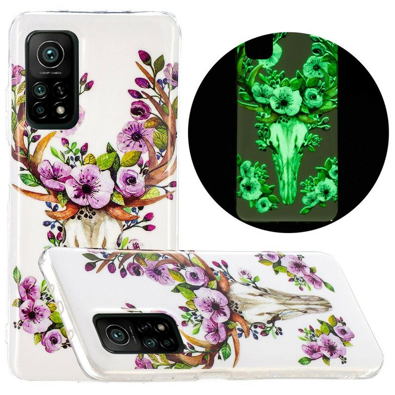 Cover Xiaomi Mi 10T / 10T Pro Fluorescerende Blomsterelg