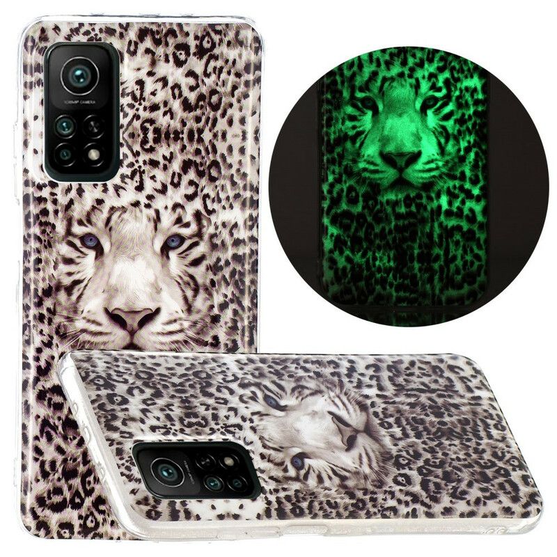 Cover Xiaomi Mi 10T / 10T Pro Fluorescerende Leopard