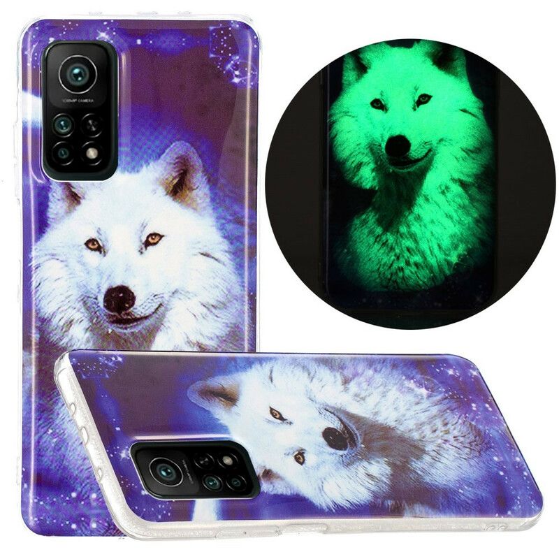 Cover Xiaomi Mi 10T / 10T Pro Fluorescerende Wolf Series