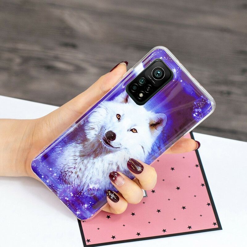 Cover Xiaomi Mi 10T / 10T Pro Fluorescerende Wolf Series