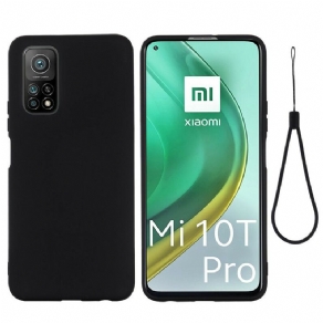 Cover Xiaomi Mi 10T / 10T Pro Flydende Silikone Med Snor