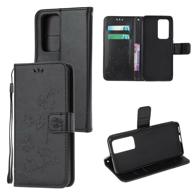 Flip Cover Xiaomi Mi 10T / 10T Pro Asiatiske Sommerfugle Og Blomster