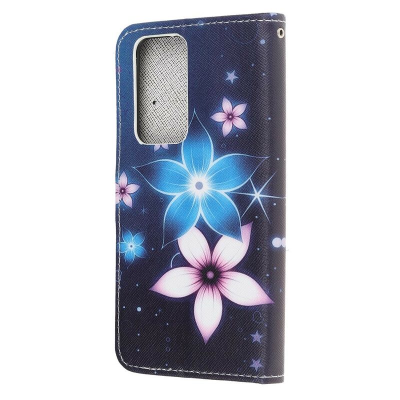 Flip Cover Xiaomi Mi 10T / 10T Pro Med Snor Lunar Strap Blomster