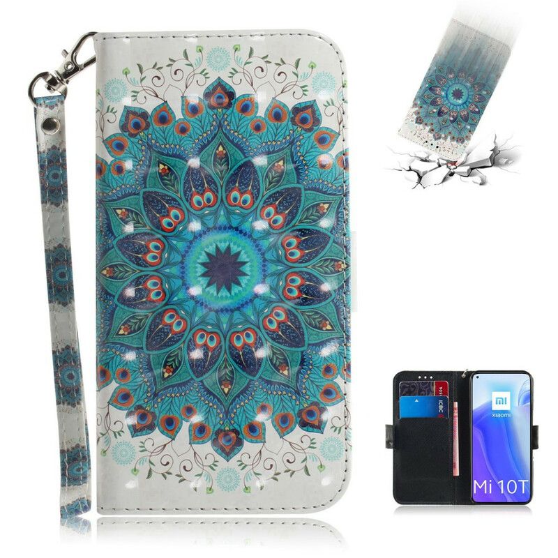 Flip Cover Xiaomi Mi 10T / 10T Pro Med Snor Mestrerig Strappy Mandala