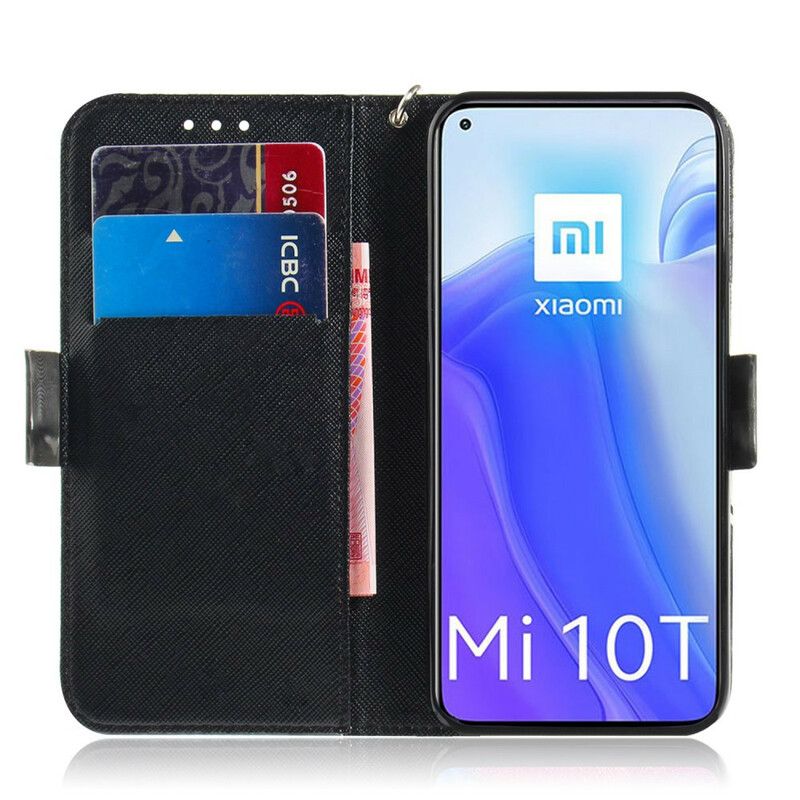 Flip Cover Xiaomi Mi 10T / 10T Pro Med Snor Mestrerig Strappy Mandala