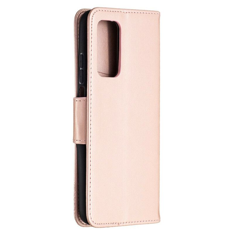 Flip Cover Xiaomi Mi 10T / 10T Pro Med Snor Sommerfugle Trykt Rem