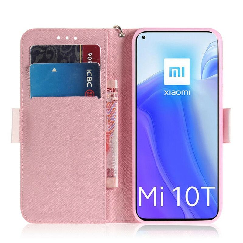 Flip Cover Xiaomi Mi 10T / 10T Pro Med Snor Stroppumpe