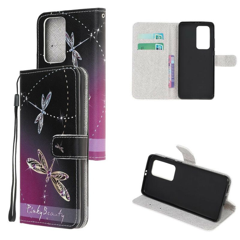 Flip Cover Xiaomi Mi 10T / 10T Pro Med Snor Thong Guldsmede