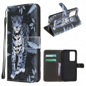 Flip Cover Xiaomi Mi 10T / 10T Pro Med Snor Thong Leopard