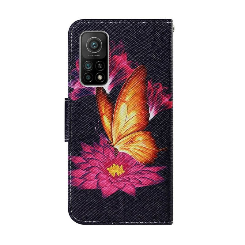 Flip Cover Xiaomi Mi 10T / 10T Pro Sommerfugl Og Lotus