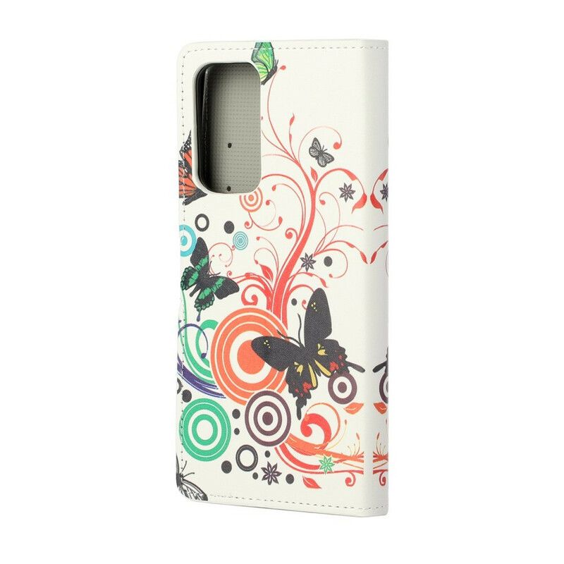 Flip Cover Xiaomi Mi 10T / 10T Pro Sommerfugle Og Blomster