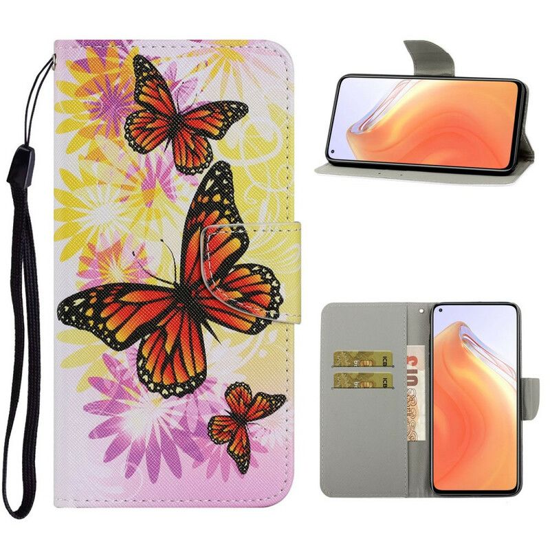 Flip Cover Xiaomi Mi 10T / 10T Pro Sommerfugle Og Sommerblomster