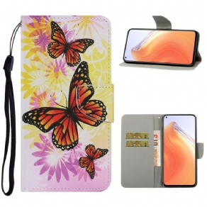 Flip Cover Xiaomi Mi 10T / 10T Pro Sommerfugle Og Sommerblomster