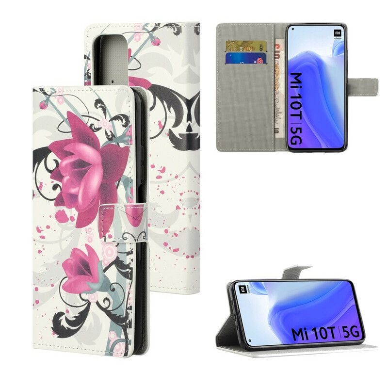 Flip Cover Xiaomi Mi 10T / 10T Pro Tropiske Blomster