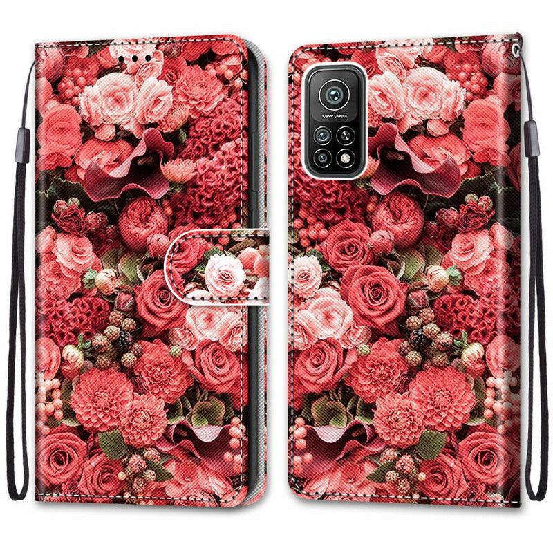 Læder Cover Xiaomi Mi 10T / 10T Pro Blomsterromantik