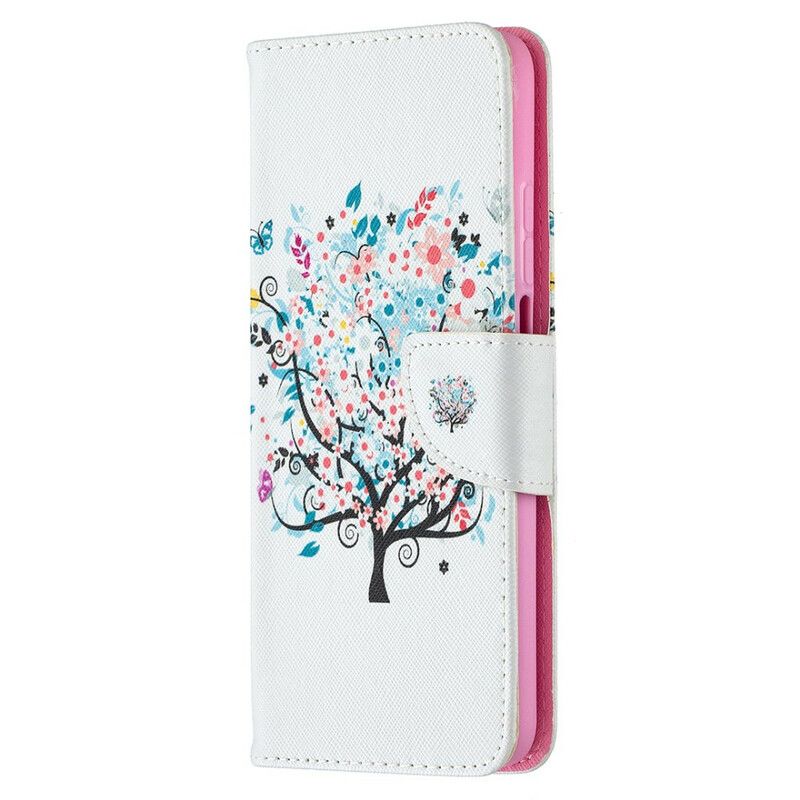 Læder Cover Xiaomi Mi 10T / 10T Pro Blomstret Træ