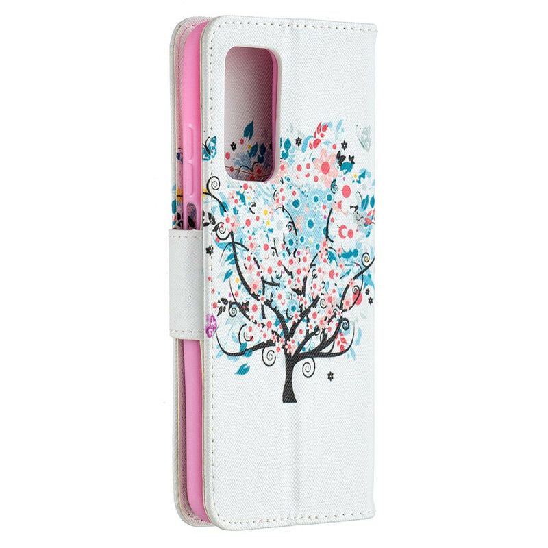 Læder Cover Xiaomi Mi 10T / 10T Pro Blomstret Træ