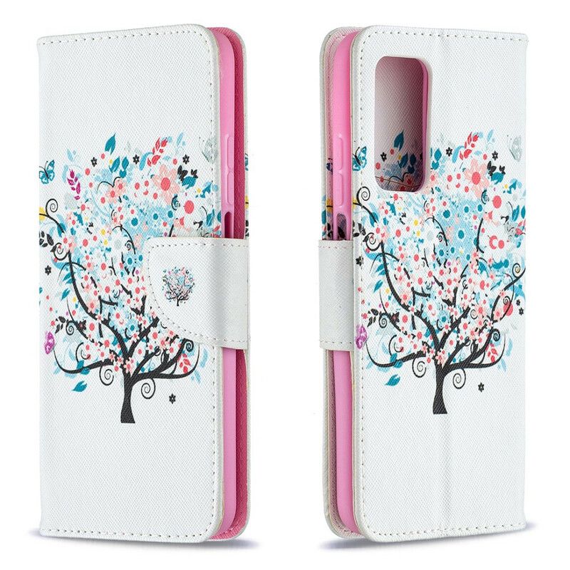 Læder Cover Xiaomi Mi 10T / 10T Pro Blomstret Træ