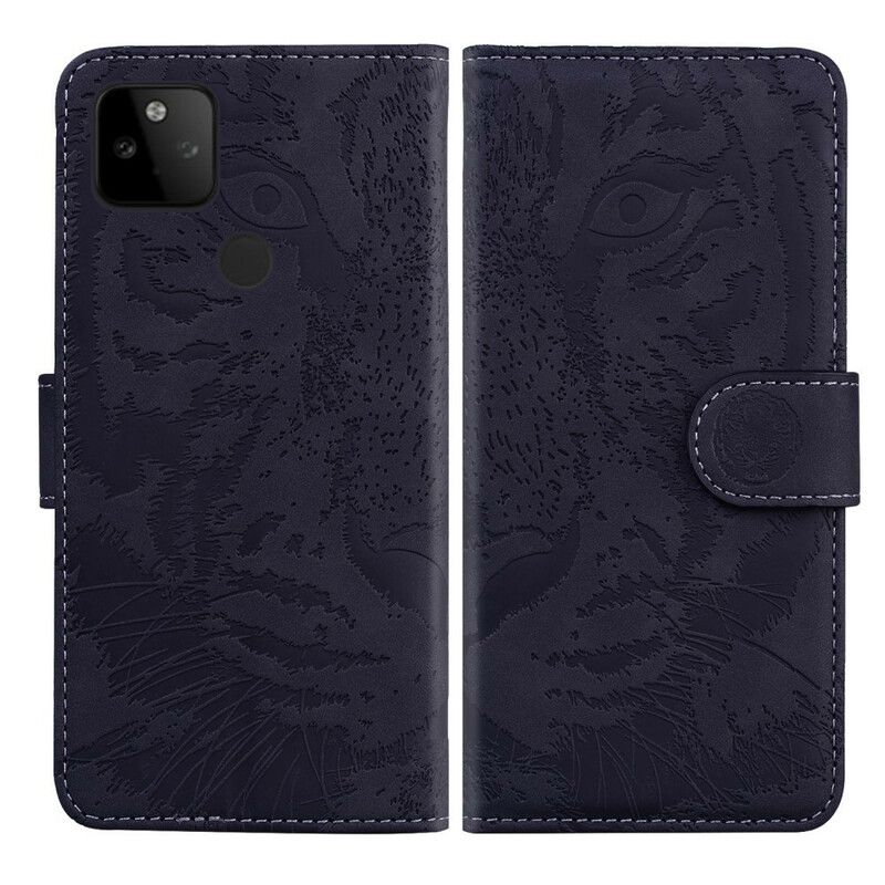 Flip Cover Google Pixel 5A Tiger Ansigtstryk