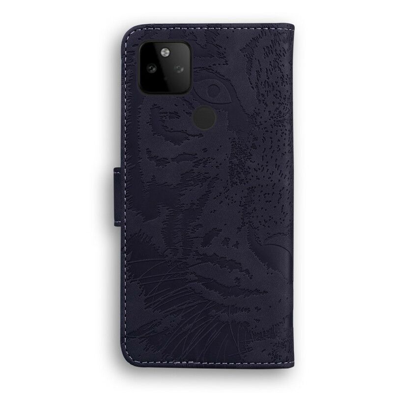 Flip Cover Google Pixel 5A Tiger Ansigtstryk