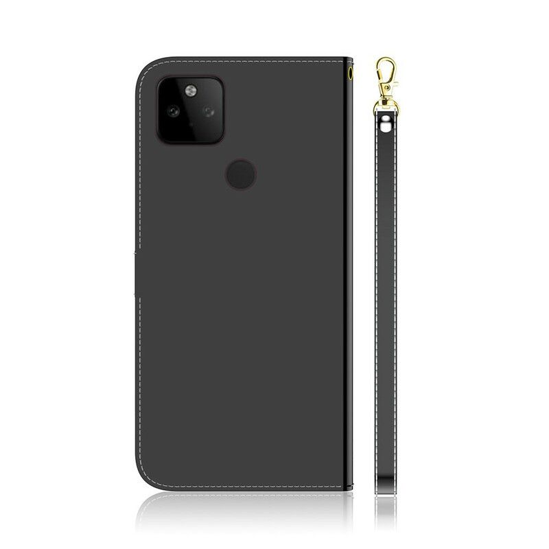 Læder Cover Google Pixel 5A Faux Læder Spejlcover