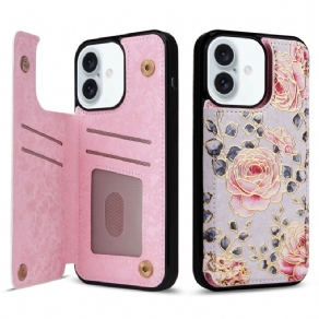 Cover iPhone 16 Plus Blomster Rfid-beskyttelse