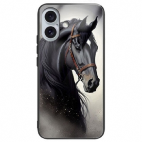 Cover iPhone 16 Plus Hest Af Hærdet Glas