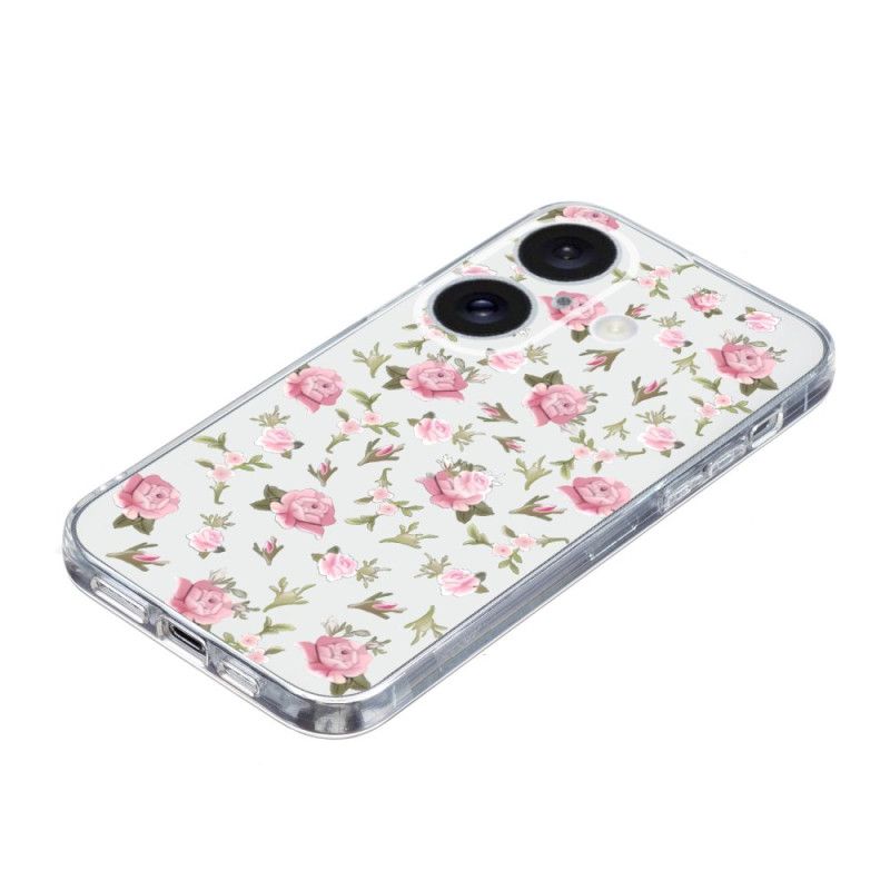 Cover iPhone 16 Plus Små Lyserøde Blomster