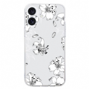 Cover iPhone 16 Plus Telefon Etui Hvide Blomster