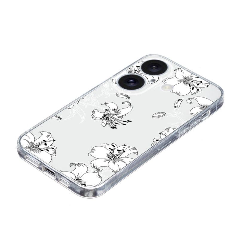 Cover iPhone 16 Plus Telefon Etui Hvide Blomster