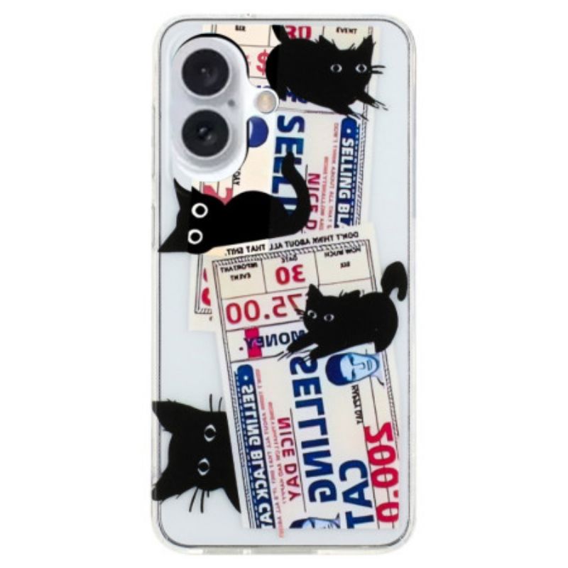 Cover iPhone 16 Plus Telefon Etui Sorte Katte