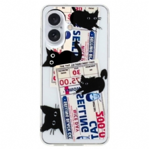 Cover iPhone 16 Plus Telefon Etui Sorte Katte