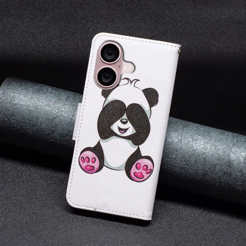 Flip Cover iPhone 16 Plus Panda