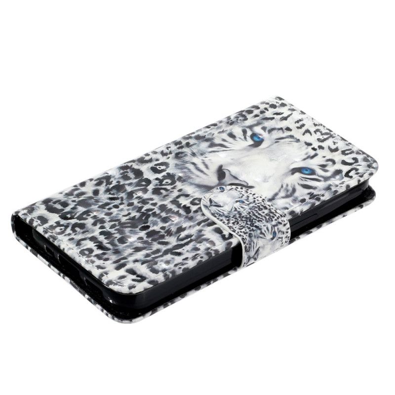 Flip Cover Til iPhone 16 Plus Leopardhoved Med Rem