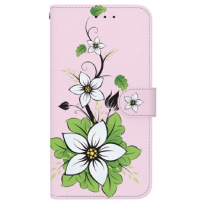 Flip Cover Til iPhone 16 Plus Lilje Med Rem