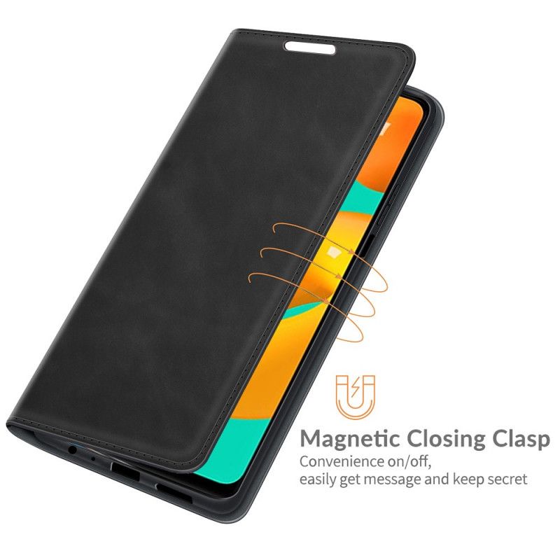 Cover Samsung Galaxy M32 Flip Cover Læderdesign I Stil