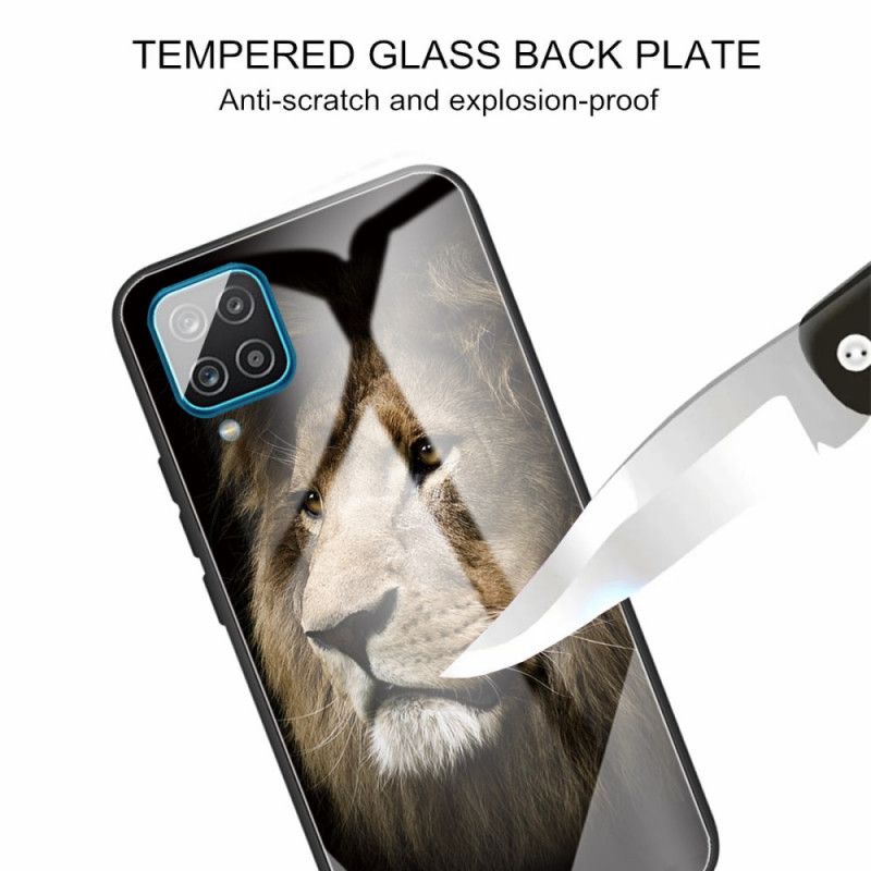 Cover Samsung Galaxy M32 Løvehoved Hærdet Glas