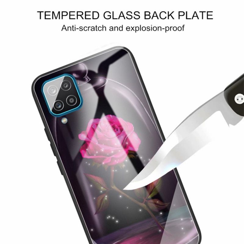 Cover Samsung Galaxy M32 Magisk Lyserødt Hærdet Glas