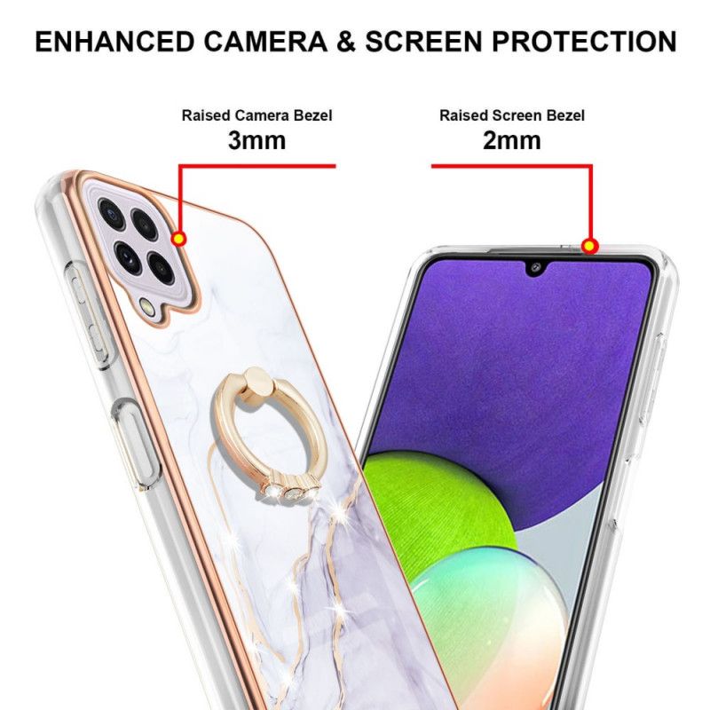 Cover Samsung Galaxy M32 Marmor Med Ringstøtte