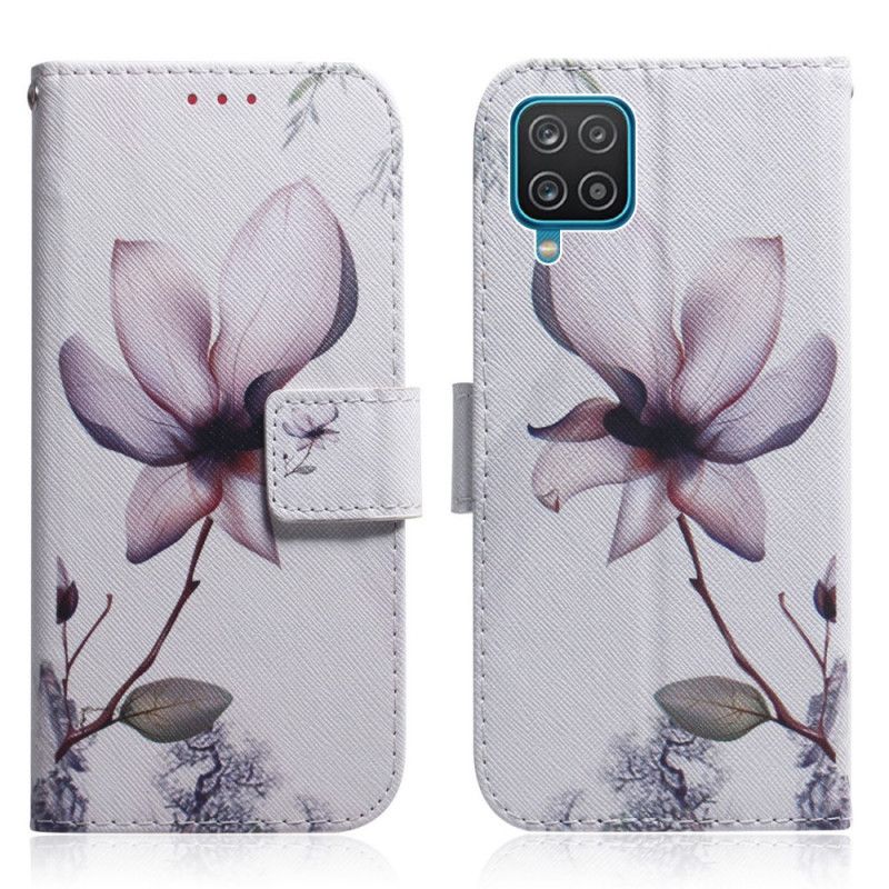 Flip Cover Samsung Galaxy M32 Gammel Rosenblomst