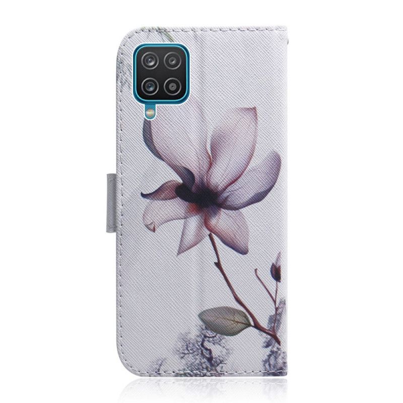 Flip Cover Samsung Galaxy M32 Gammel Rosenblomst