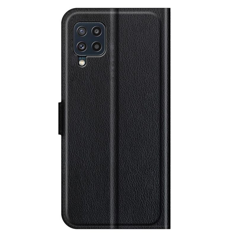 Flip Cover Samsung Galaxy M32 Klassisk Litchi-lædereffekt