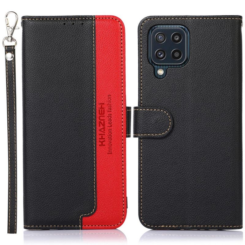 Flip Cover Samsung Galaxy M32 Litchi Style Rfid Khazneh