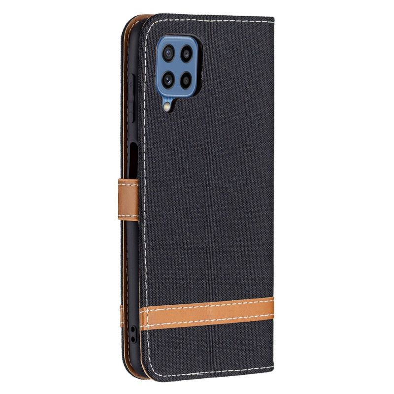 Flip Cover Samsung Galaxy M32 Med Snor Strop I Stof Og Læderlook