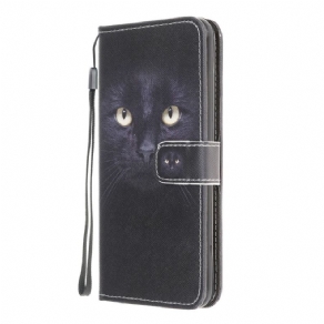 Flip Cover Samsung Galaxy M32 Med Snor Thong Black Cat Eyes