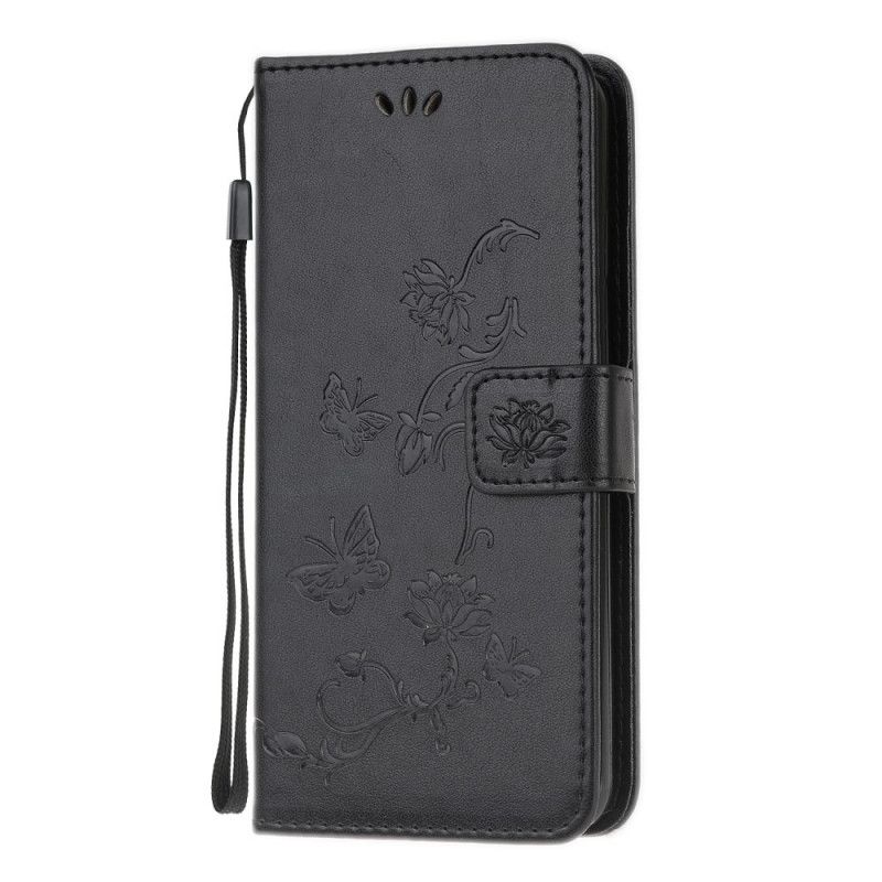 Flip Cover Samsung Galaxy M32 Med Snor Thong Blomster