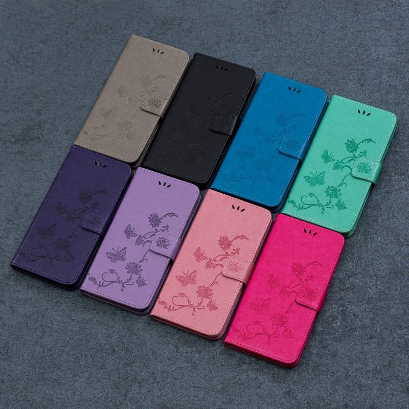 Flip Cover Samsung Galaxy M32 Med Snor Thong Blomster