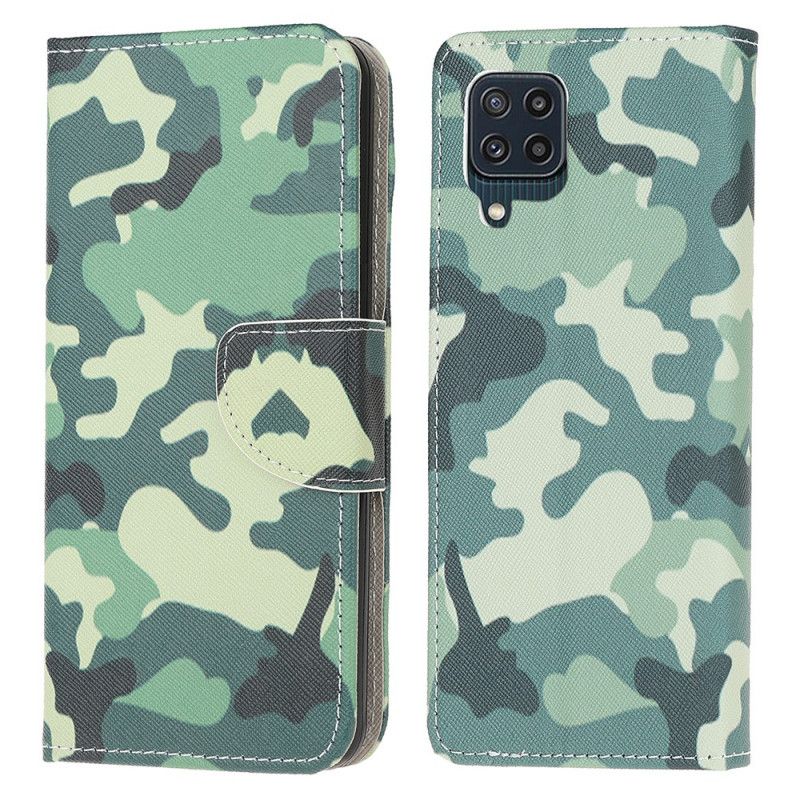 Flip Cover Samsung Galaxy M32 Militær Camouflage