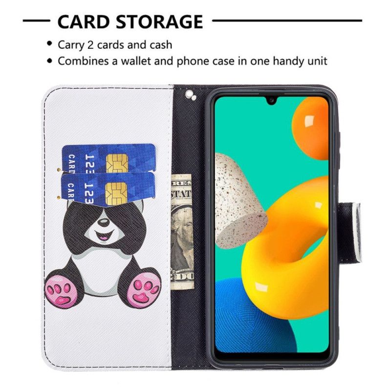 Flip Cover Samsung Galaxy M32 Panda Sjov